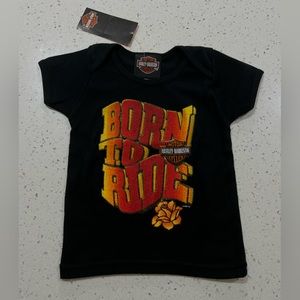 Harley Davidson VTG Born to Die *NWT TD girl T-shirt ‘06 | 6-12months TODDLER